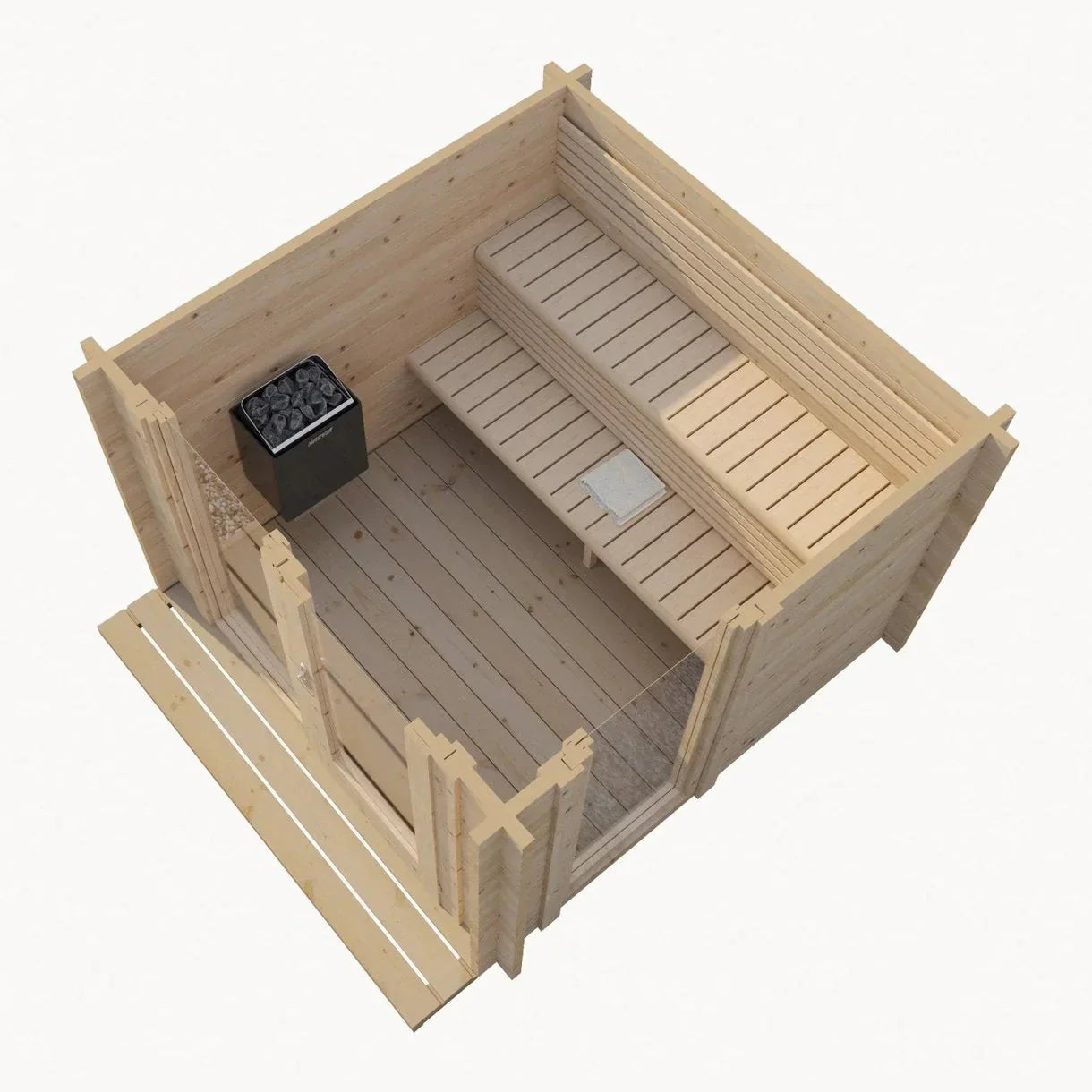 SaunaLife Model G4 6 Person Garden Series Outdoor Home Sauna Kit-SaunaLife-HQ Sauna