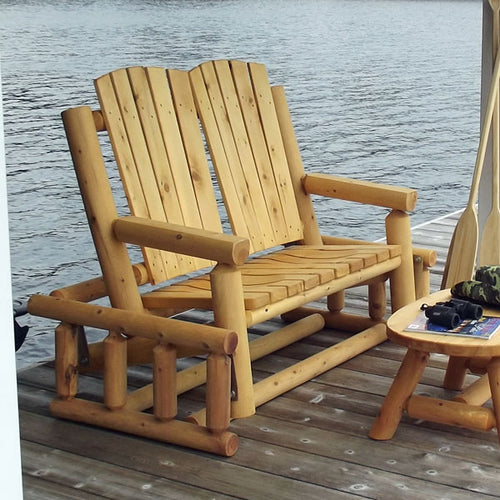 Dundalk LeisureCraft Adirondack Log Glider L224G