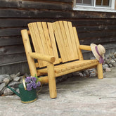Dundalk LeisureCraft Adirondack Log 2 Seat Bench L224