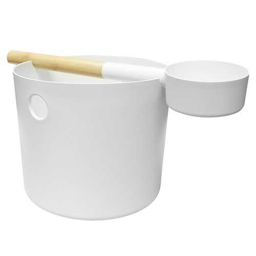 Dundalk LeisureCraft White Kolo Bucket with Ladle/Handle in Box 290019