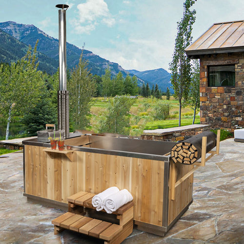 Dundalk LeisureCraft The 233 Gallons (885 Litres) Starlight Wood Burning Hot Tub CT372W