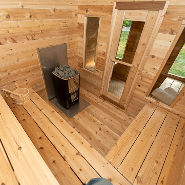 Dundalk LeisureCraft CT Georgian 2-6 Person Cabin Sauna with Changeroom CTC88CW