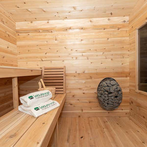 Dundalk LeisureCraft CT Georgian 2-6 Person Cabin Sauna with Porch CTC88PW