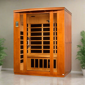 Dynamic Bellagio 3-person Low EMF (Under 8MG) FAR Infrared Sauna (Canadian Hemlock)-Dynamic Saunas-HQ Sauna
