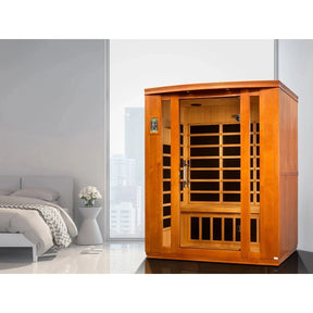 Dynamic Bellagio 3-person Low EMF (Under 8MG) FAR Infrared Sauna (Canadian Hemlock)-Dynamic Saunas-HQ Sauna