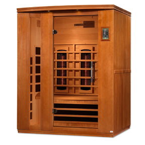 Dynamic Lugano 3-Person Full Spectrum Near Zero EMF (Under 2MG) FAR Infrared Sauna (Canadian Hemlock)-Dynamic Saunas-HQ Sauna