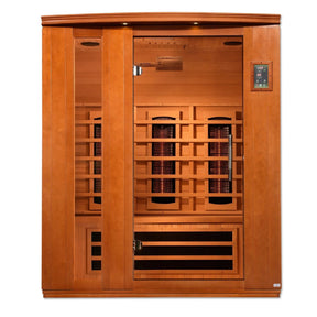 Dynamic Lugano 3-Person Full Spectrum Near Zero EMF (Under 2MG) FAR Infrared Sauna (Canadian Hemlock)-Dynamic Saunas-HQ Sauna