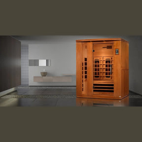 Dynamic Lugano 3-Person Full Spectrum Near Zero EMF (Under 2MG) FAR Infrared Sauna (Canadian Hemlock)-Dynamic Saunas-HQ Sauna