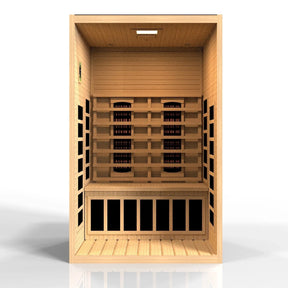 Dynamic "Santiago" 2-person Full Spectrum Near Zero EMF FAR Infrared Sauna DYN-6210-01-Dynamic Saunas-HQ Sauna