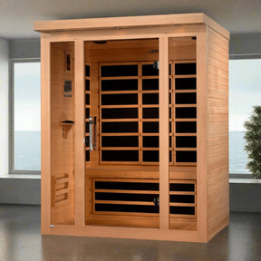 Dynamic Vila 3-person Ultra Low EMF (Under 3MG) FAR Infrared Sauna (Canadian Hemlock)-Dynamic Saunas-HQ Sauna