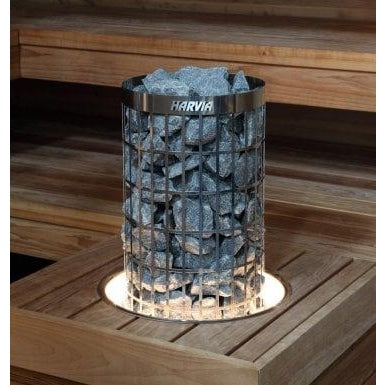 Embedding Flange w/ LED-Lighting for Harvia Cilindro Half Series 11kW-Harvia-HQ Sauna