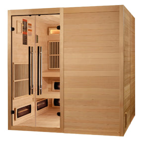 Golden Designs 2025 Toledo GDI-8360-01 6 Person Hybrid Indoor Sauna.-Golden Designs-HQ Sauna
