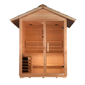 Golden Designs "Arlberg" 3 Person Traditional Outdoor Sauna GDI-8103-01-Golden Designs-HQ Sauna