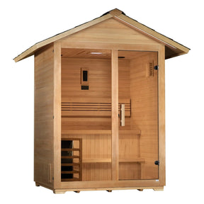 Golden Designs "Arlberg" 3 Person Traditional Outdoor Sauna GDI-8103-01-Golden Designs-HQ Sauna