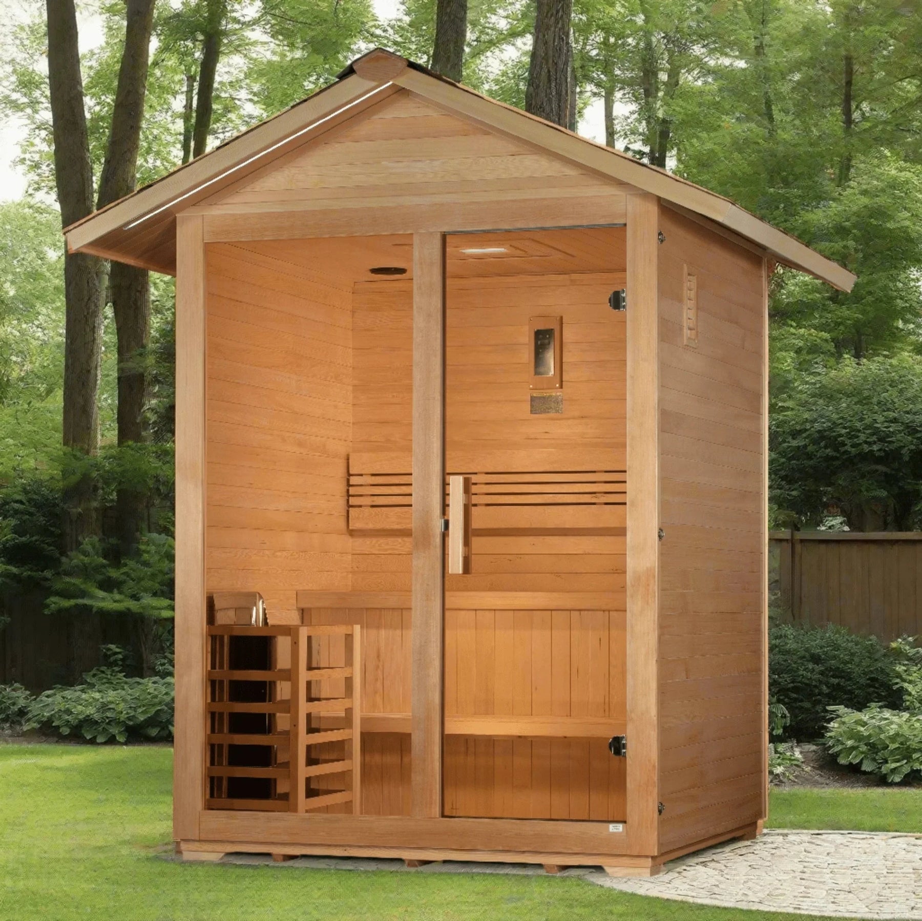 Golden Designs "Arlberg" 3 Person Traditional Outdoor Sauna GDI-8103-01-Golden Designs-HQ Sauna