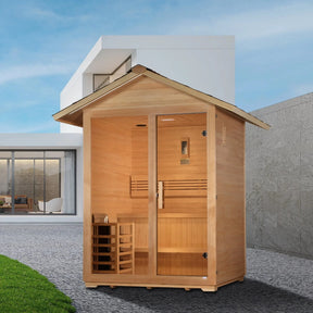 Golden Designs "Arlberg" 3 Person Traditional Outdoor Sauna GDI-8103-01-Golden Designs-HQ Sauna