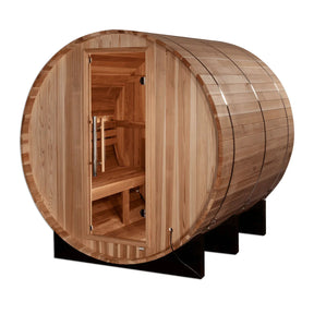 Golden Designs "Arosa" 4 Person Barrel Traditional Sauna GDI-B004-01-Golden Designs-HQ Sauna