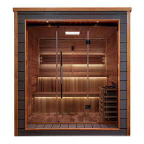 Golden Designs Bergen 6 Person Outdoor Traditional Sauna GDI-8206-01-Golden Designs-HQ Sauna