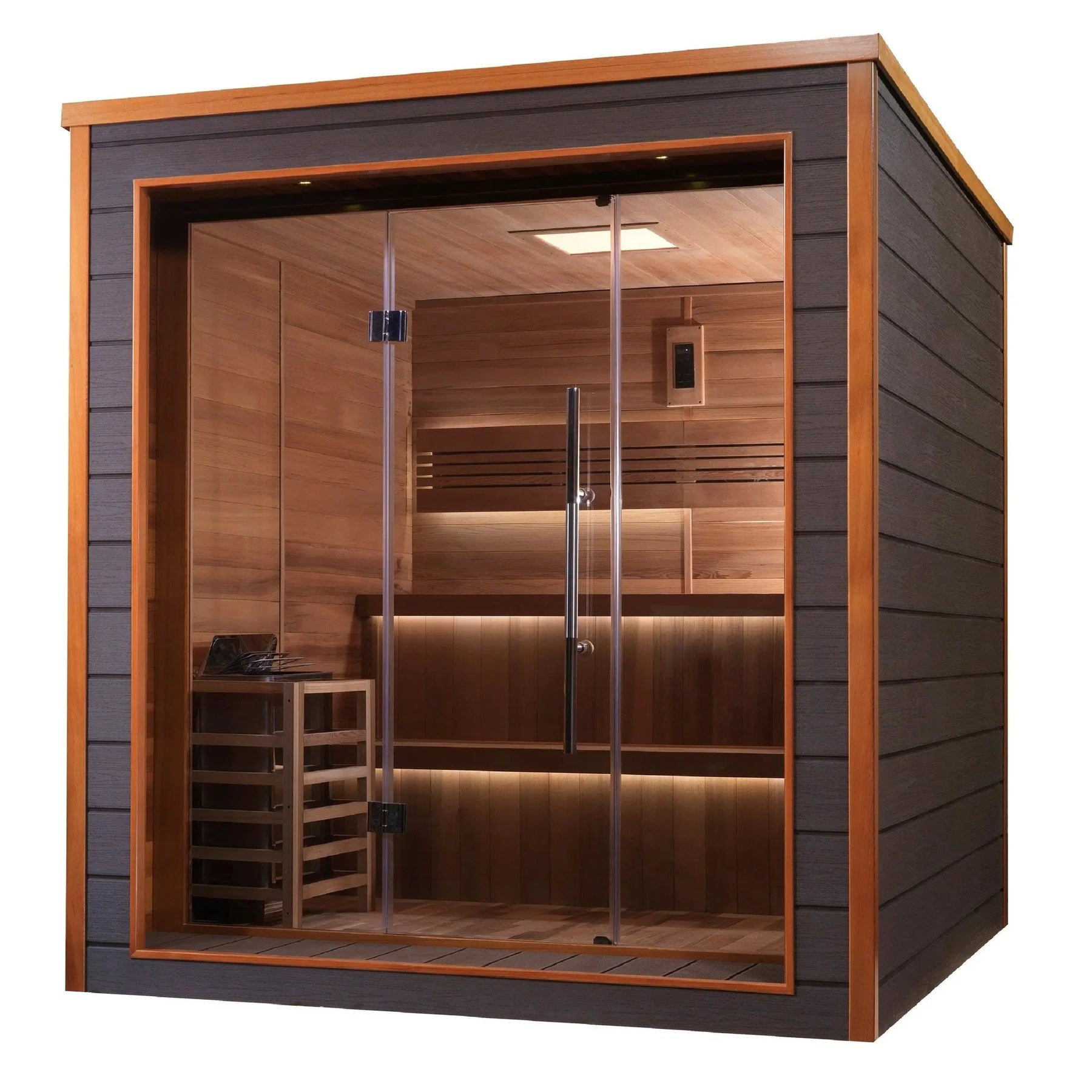 Golden Designs Bergen 6 Person Outdoor Traditional Sauna GDI-8206-01-Golden Designs-HQ Sauna