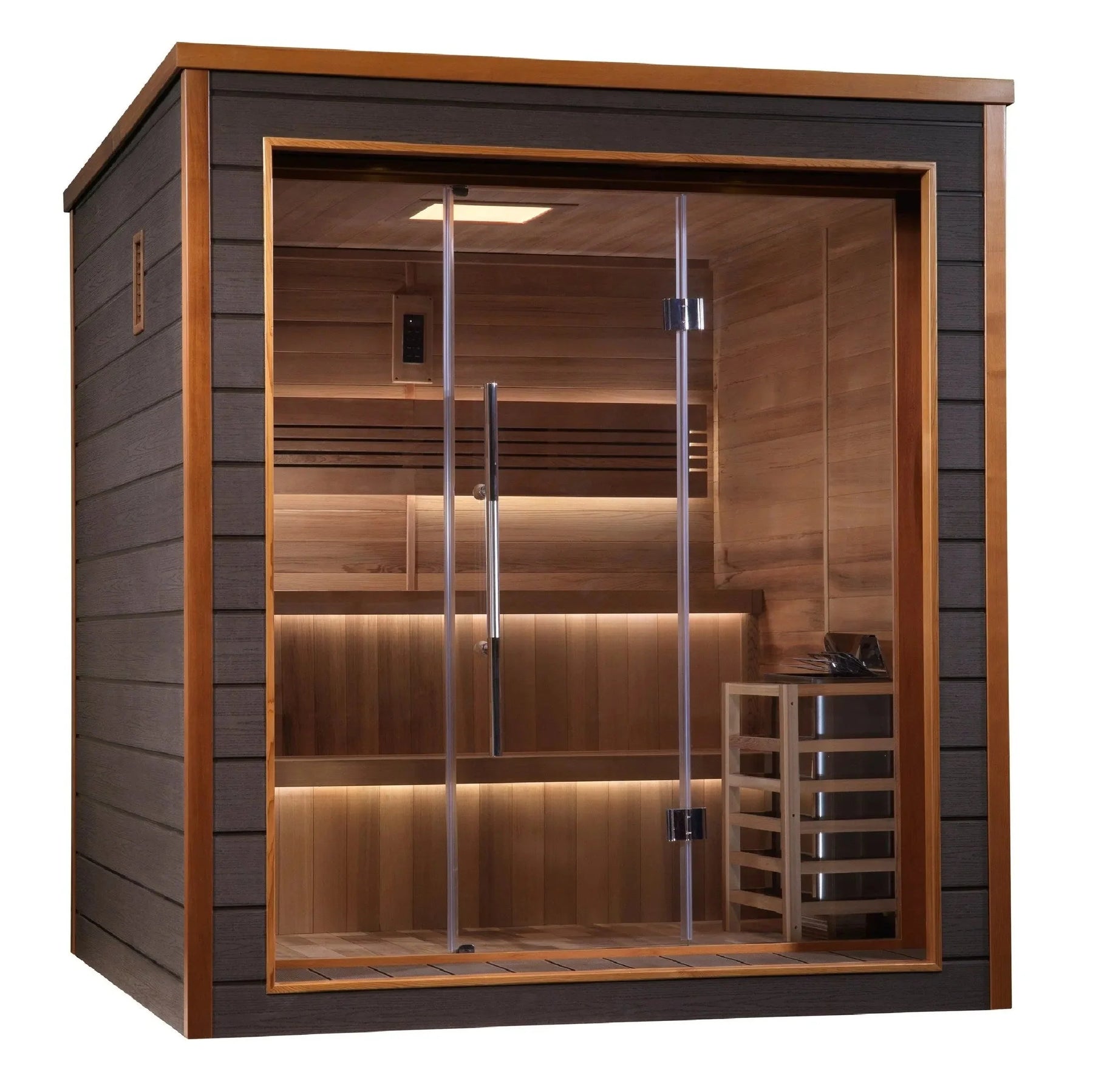 Golden Designs Bergen 6 Person Outdoor Traditional Sauna GDI-8206-01-Golden Designs-HQ Sauna