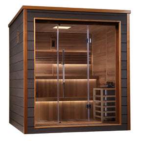 Golden Designs Bergen 6 Person Outdoor Traditional Sauna GDI-8206-01-Golden Designs-HQ Sauna