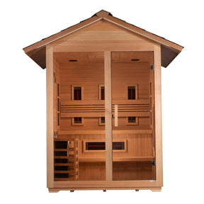 Golden Designs "Carinthia" 3 Person Hybrid Outdoor Sauna GDI-8123-01-Golden Designs-HQ Sauna