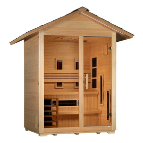 Golden Designs "Carinthia" 3 Person Hybrid Outdoor Sauna GDI-8123-01-Golden Designs-HQ Sauna