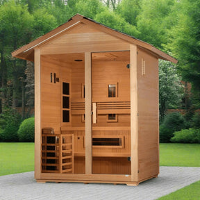 Golden Designs "Carinthia" 3 Person Hybrid Outdoor Sauna GDI-8123-01-Golden Designs-HQ Sauna