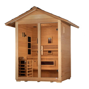 Golden Designs "Carinthia" 3 Person Hybrid Outdoor Sauna GDI-8123-01-Golden Designs-HQ Sauna