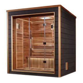 Golden Designs Drammen 3 Person Outdoor Traditional Sauna GDI-8203-01-Golden Designs-HQ Sauna