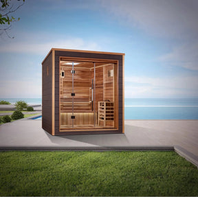 Golden Designs Drammen 3 Person Outdoor Traditional Sauna GDI-8203-01-Golden Designs-HQ Sauna