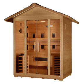 Golden Designs "Gargellen" 5 Person Hybrid Outdoor Sauna GDI-8125-01-Golden Designs-HQ Sauna