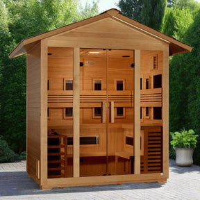 Golden Designs "Gargellen" 5 Person Hybrid Outdoor Sauna GDI-8125-01-Golden Designs-HQ Sauna