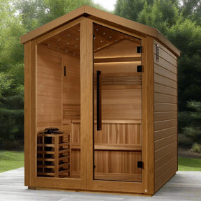 Golden Designs Kaarina 6 Person Outdoor Traditional Sauna GDI-8506-01-Golden Designs-HQ Sauna