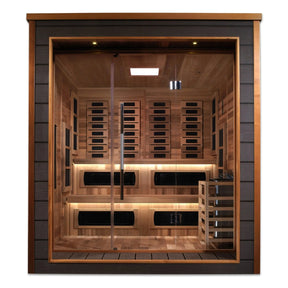 Golden Designs Karlstad 6 Person Hybrid Outdoor Sauna GDI-8226-01-Golden Designs-HQ Sauna