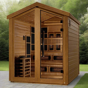 Golden Designs Kaskinen 6 Person Hybrid Outdoor Sauna GDI-8526-01-Golden Designs-HQ Sauna