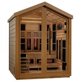 Golden Designs Loviisa 3 Person Hybrid Outdoor Sauna GDI-8523-01-Golden Designs-HQ Sauna
