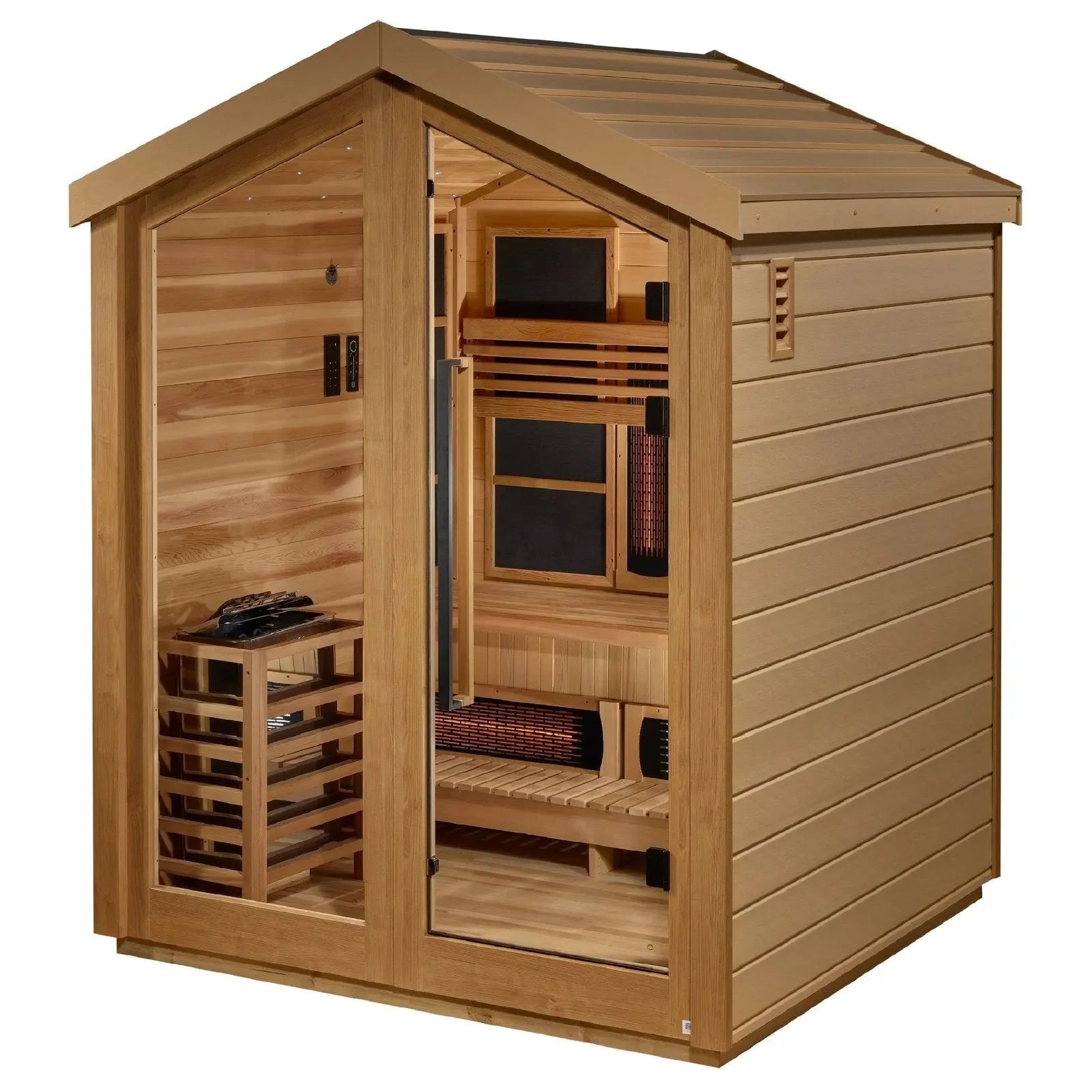 Golden Designs Loviisa 3 Person Hybrid Outdoor Sauna GDI-8523-01-Golden Designs-HQ Sauna