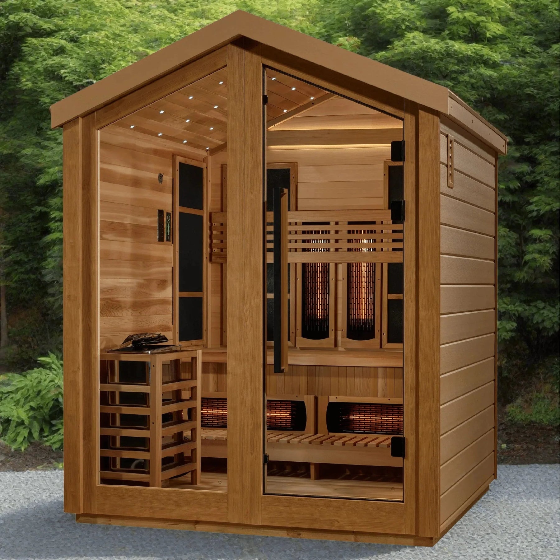 Golden Designs Loviisa 3 Person Hybrid Outdoor Sauna GDI-8523-01-Golden Designs-HQ Sauna