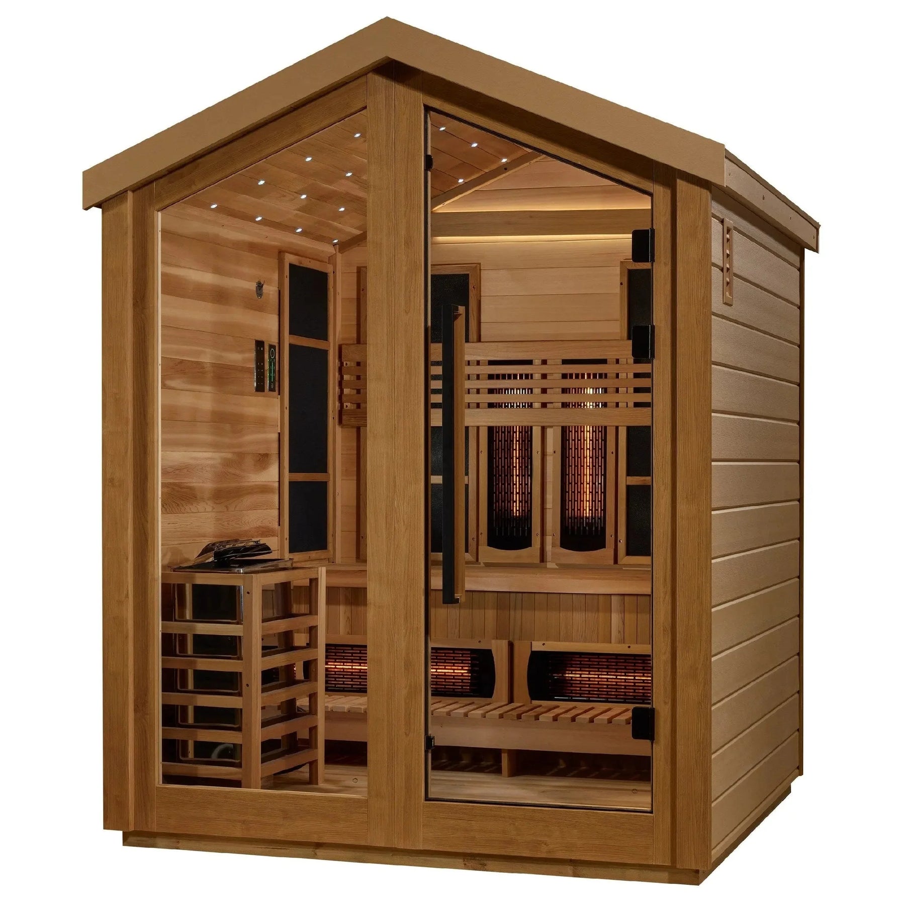Golden Designs Loviisa 3 Person Hybrid Outdoor Sauna GDI-8523-01-Golden Designs-HQ Sauna