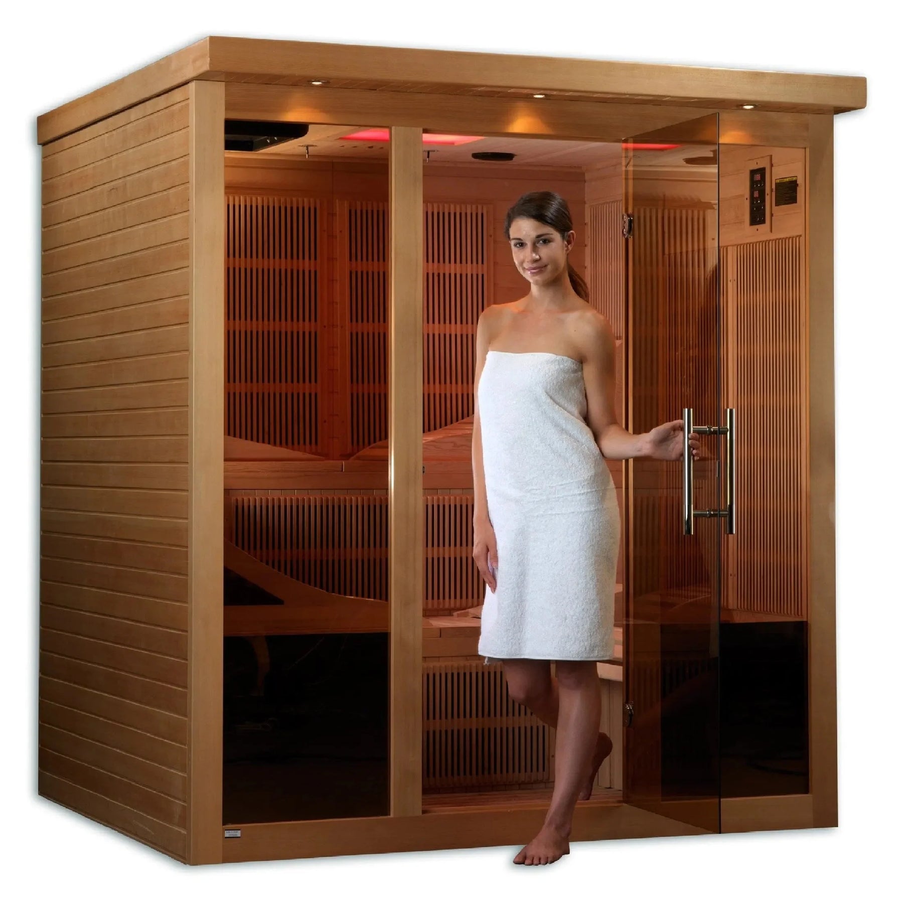 Golden Designs "Monaco" 6-person PureTech™ Near Zero EMF FAR Infrared Sauna-Golden Designs-HQ Sauna