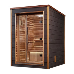 Golden Designs Narvik 2 Person Outdoor Traditional Sauna GDI-8202-01-Golden Designs-HQ Sauna