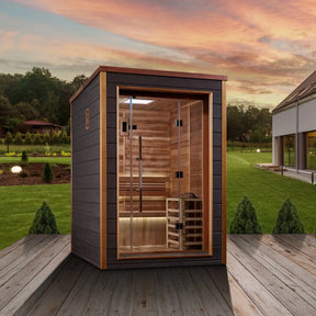 Golden Designs Narvik 2 Person Outdoor Traditional Sauna GDI-8202-01-Golden Designs-HQ Sauna