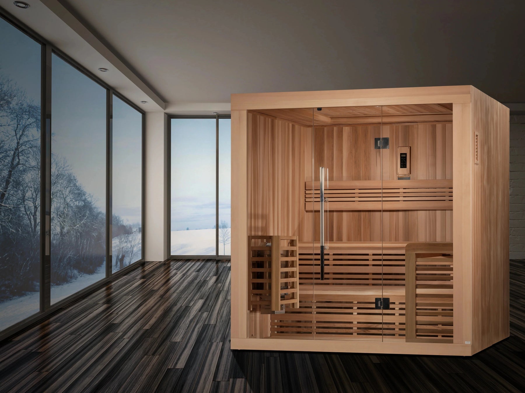 Golden Designs "Osla Edition" 6 Person Traditional Sauna - Canadian Red Cedar-Golden Designs-HQ Sauna