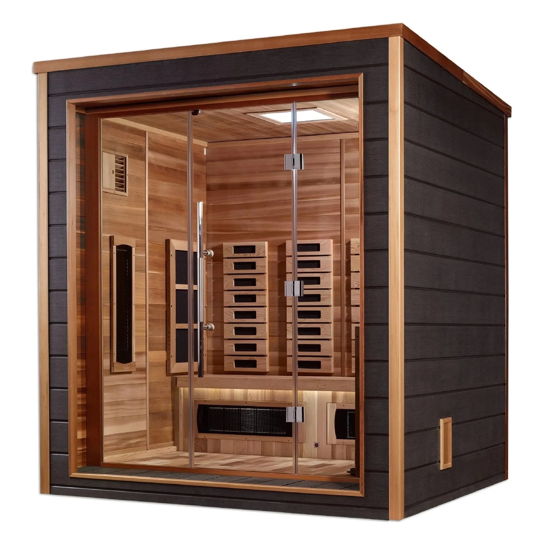 Golden Designs Visby 3 Person Hybrid Outdoor Sauna GDI-8223-01-Golden Designs-HQ Sauna