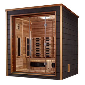 Golden Designs Visby 3 Person Hybrid Outdoor Sauna GDI-8223-01-Golden Designs-HQ Sauna