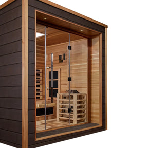 Golden Designs Visby 3 Person Hybrid Outdoor Sauna GDI-8223-01-Golden Designs-HQ Sauna