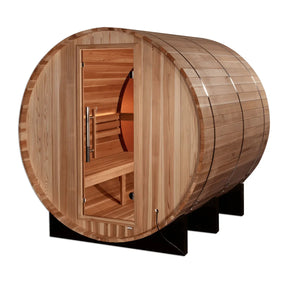 Golden Designs "Zurich" 4 Person Barrel Traditional Sauna GDI-B024-01-Golden Designs-HQ Sauna