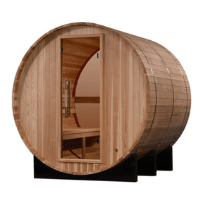 Golden Designs "Zurich" 4 Person Barrel Traditional Sauna GDI-B024-01-Golden Designs-HQ Sauna