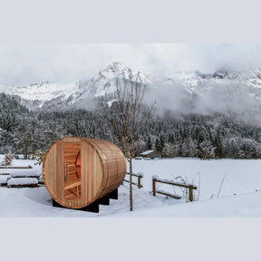 Golden Designs "Zurich" 4 Person Barrel Traditional Sauna GDI-B024-01-Golden Designs-HQ Sauna